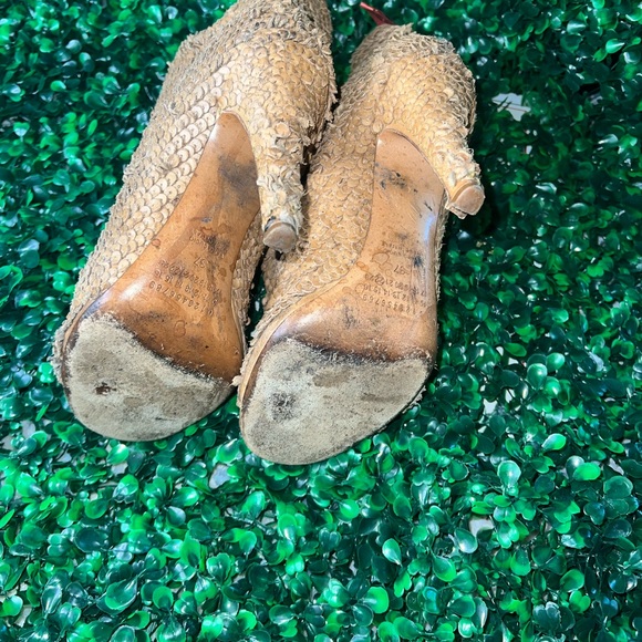 Maison Martin Margiala Unfitted Brown Leather Open Toe Ankle Boots Size 37 - Picture 3 of 6